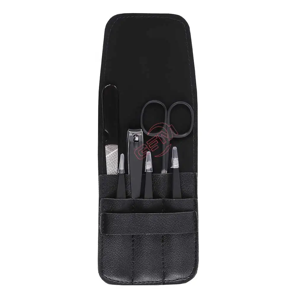 Eyebrow Tweezers Set with Black Pouch Top Quality Beauty Best Latest Tools Sets New Arrival Professional Black Customized