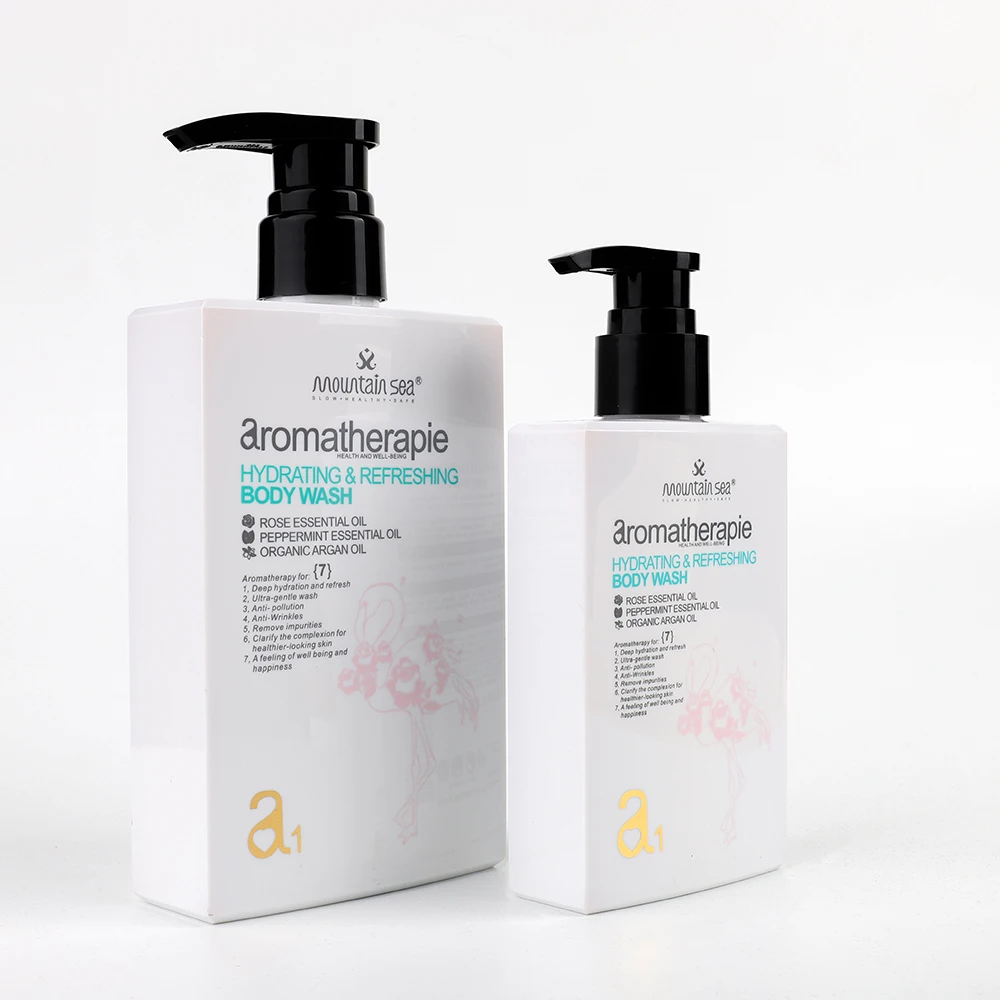 Оптовая продажа, увлажняющий лосьон с розовым маслом, сухой и грубый увлажняющий и гладкий гель для душа без сульфата, Женский гель для душа, уход за кожей, гель для тела