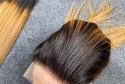 High quality ombre wigs hair colorful full lace hair extensions Vietnam human virgin hair