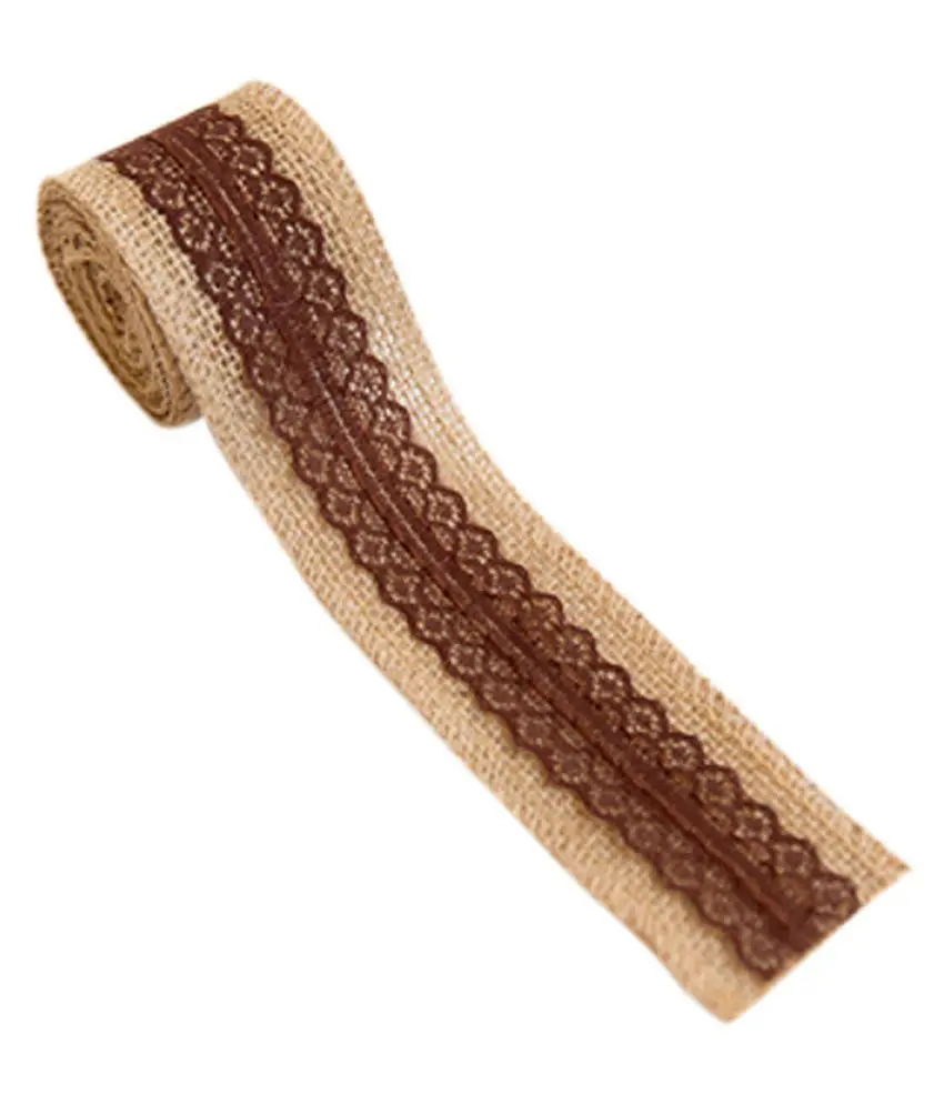 
Natural Jute Burlap Ribbon Rustic Vintage Wedding Decor Hessian Lace Jute Rolls & Ribbons From Bangladesh 