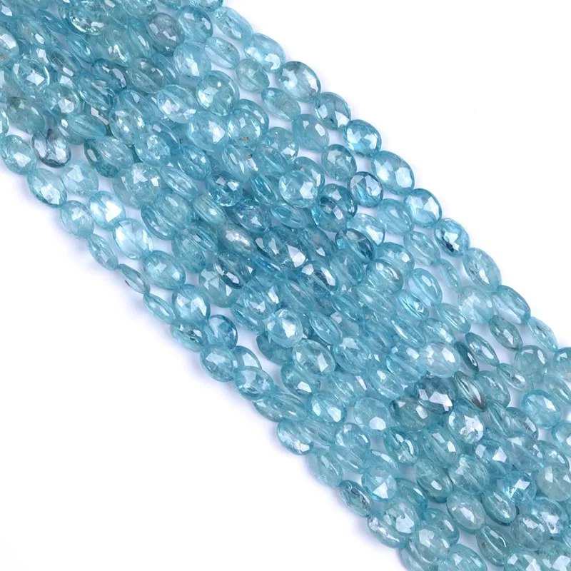 
Wholesale Blue Zircon Faceted Oval Shape Gemstone Beads Top Sale Bead For Jewelry 