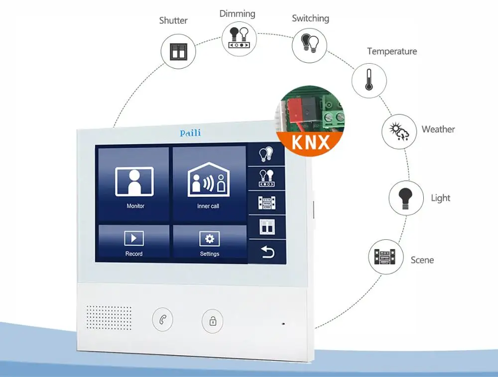 Home security remote control doorbell smart door lock knx automation videophone