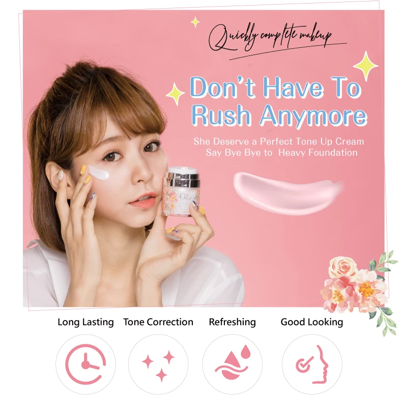 Private Label BB cream Brightening Skin whitening beauty sun cream OEM ODM natural herbal ingrdients tone up cream