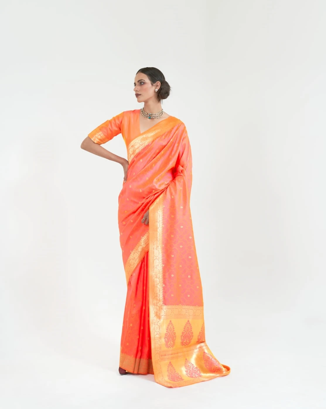 R & D Exports Surat Saree Manufacturer Pure Silk Saree Kanjivaram Weaving Work Saree