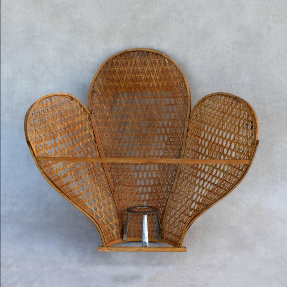 Flower Rattan Lampshade Wall Light, Rattan Wall Lamp Decoration in Vietnam Wholesale