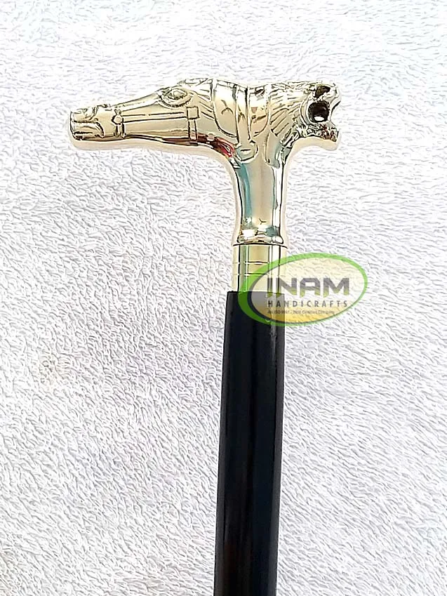Wonderful quality and handmade vintage style walking Stick  / walking cane with designer Horse Handle