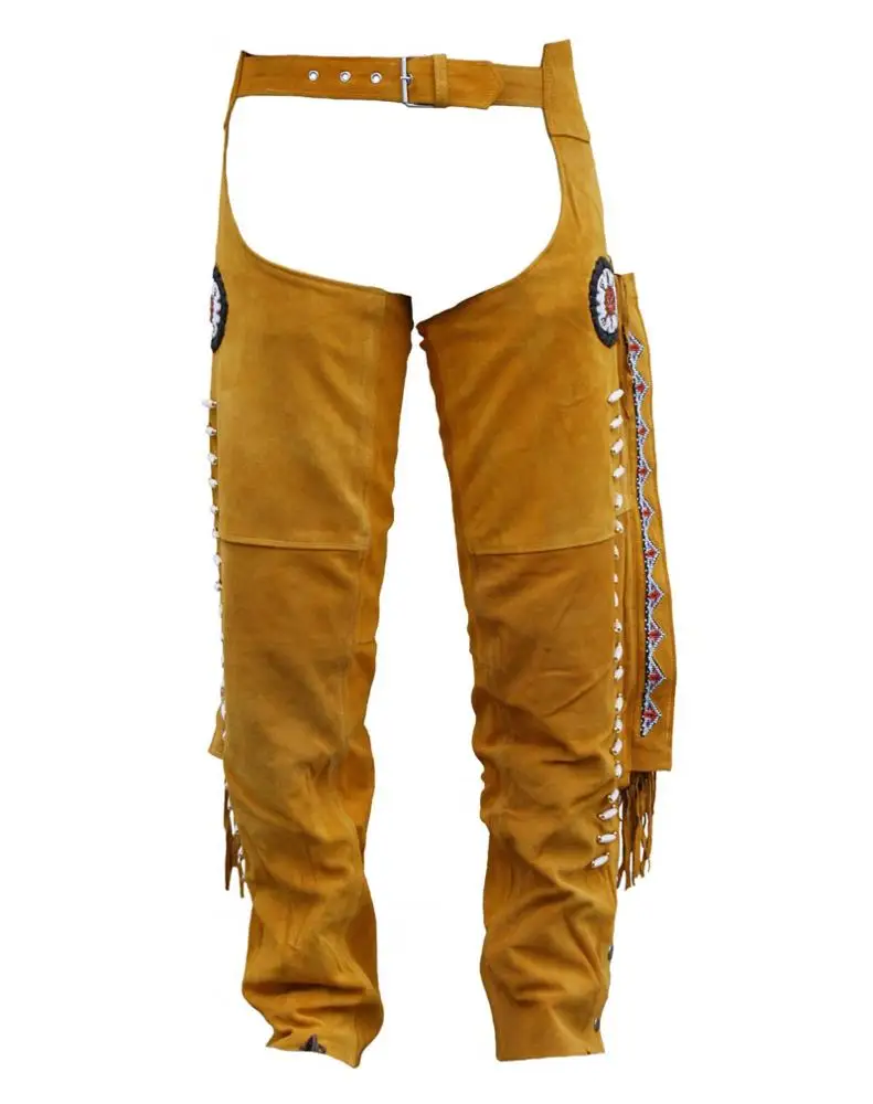Leather set cowboy fashion cloth chaps Jacket gloves high quality low price
