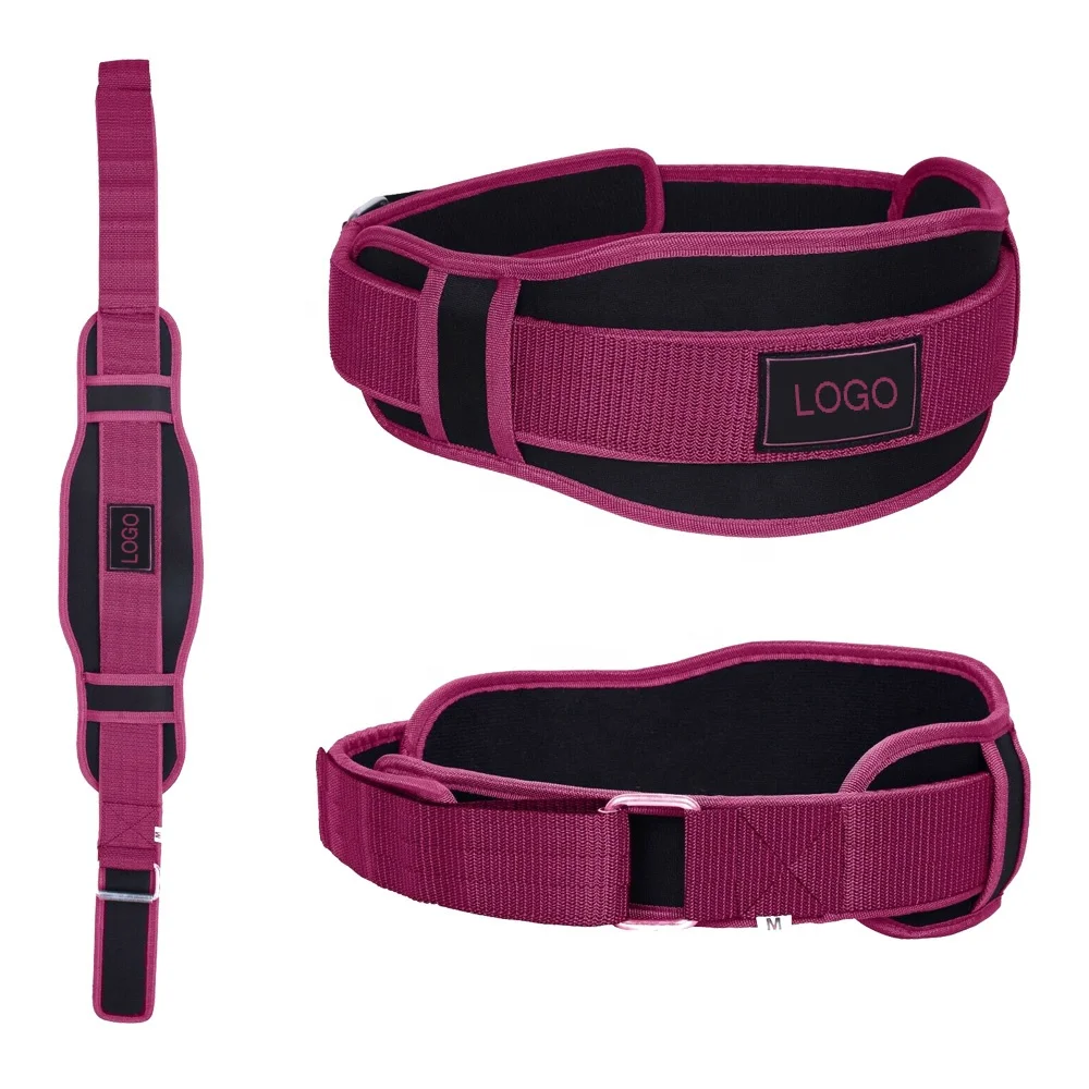 Neoprene Weight Lifting Belt Gym Fitness Wide Back Support Training women pink color belt