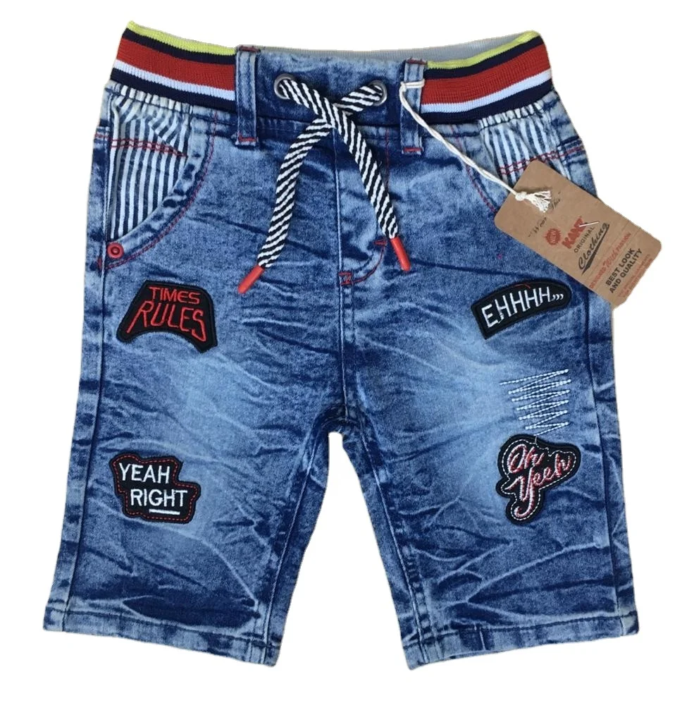 Spandex Denim Shorts(ready Stock). Boys Shorts Casual Branded BD Print Mid Sustainable Support Hot Shorts Spandex / Cotton 6000