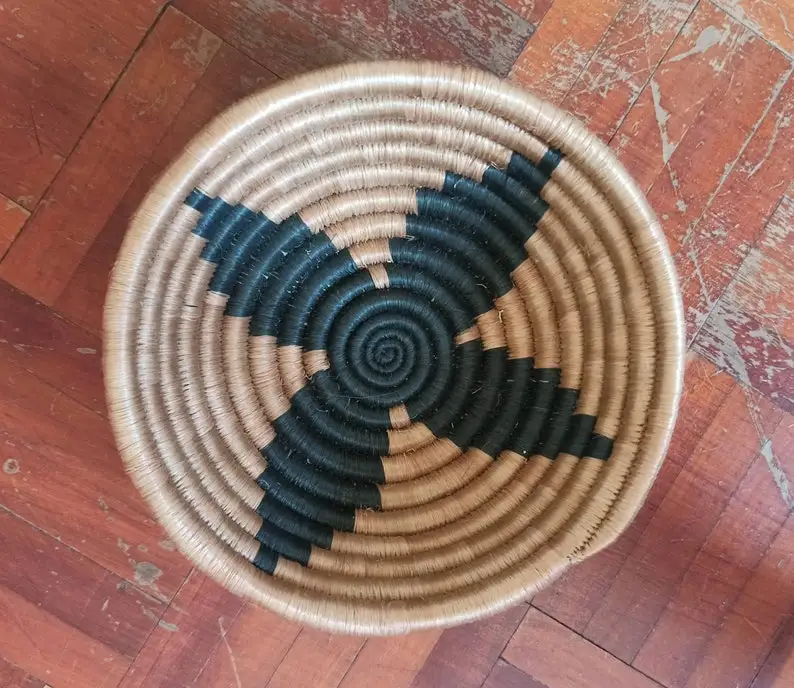 Оптовая продажа набор из 6 африканских корзин ванная корзина шоколадный терракотовый Настенный декор