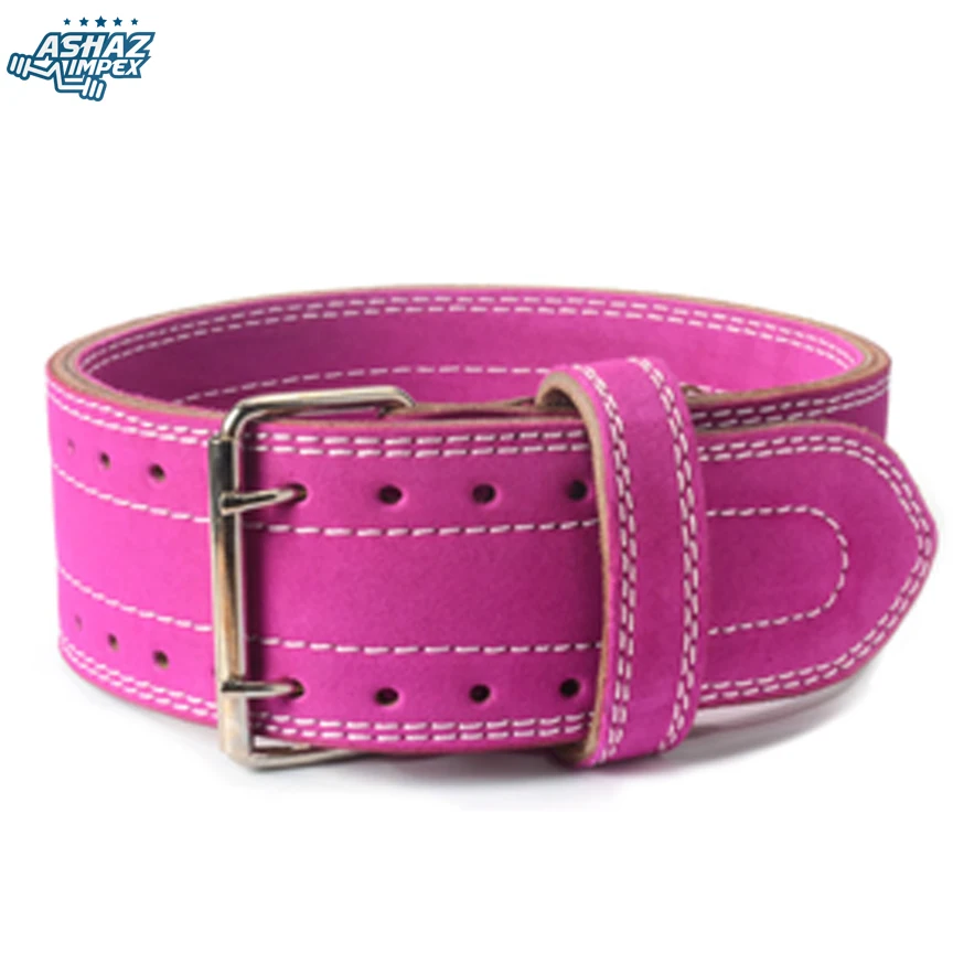High Quality Heavy Duty Gym Fitness Workout Power Weight Lifting PU Leather Belt for Men Women Stainless Steel Buckle