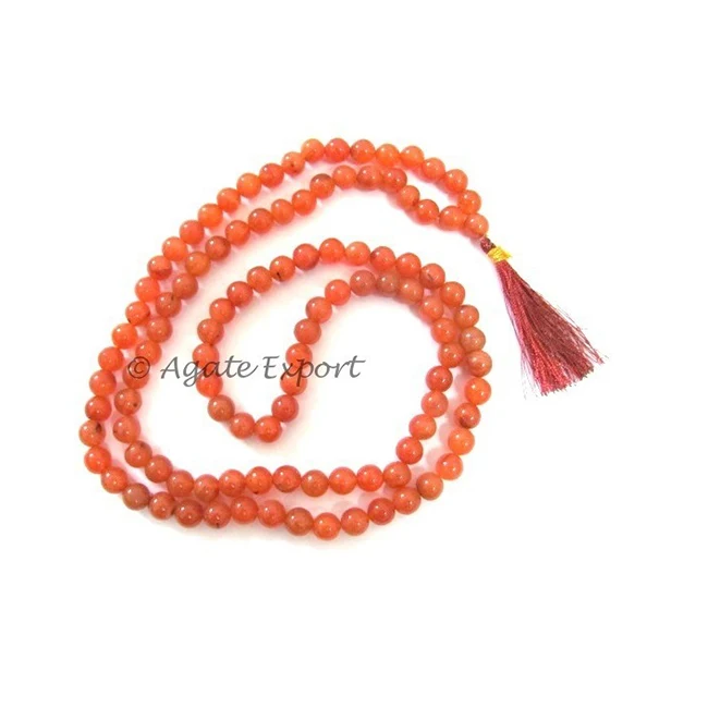 Carnelian Stone Jap Mala for prayer