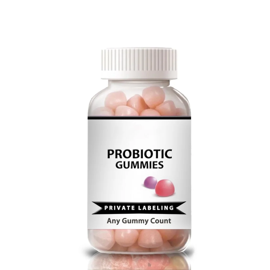 Organic Glacier Presents Private Label Probiotic Gummies 60 Counts Promotes Healthy Gut Bacteria Also Supports Digestive Health