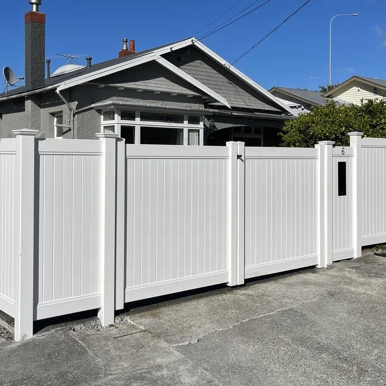 6ft.HxW8ft.W white hot sale cheap vinyl pvc plastic privacy fence for home