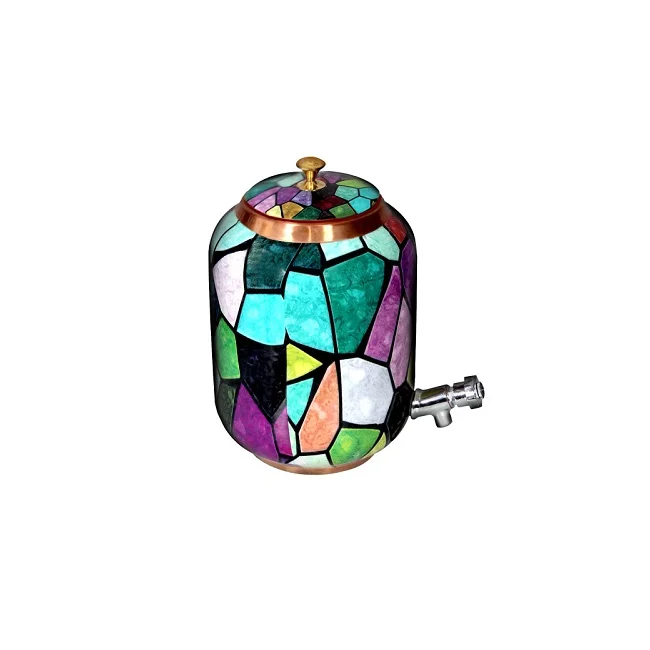 Unique Stylish shiny finishing texture Pure Copper Dispenser Kitchen Free Standing Cold Water Storage Tank