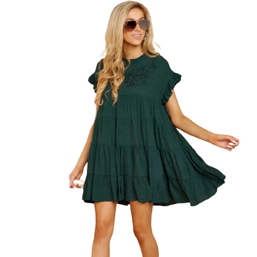 
Короткое женское платье; Короткое Повседневное платье в западном стиле; Юбка трапециевидной формы для женщин 