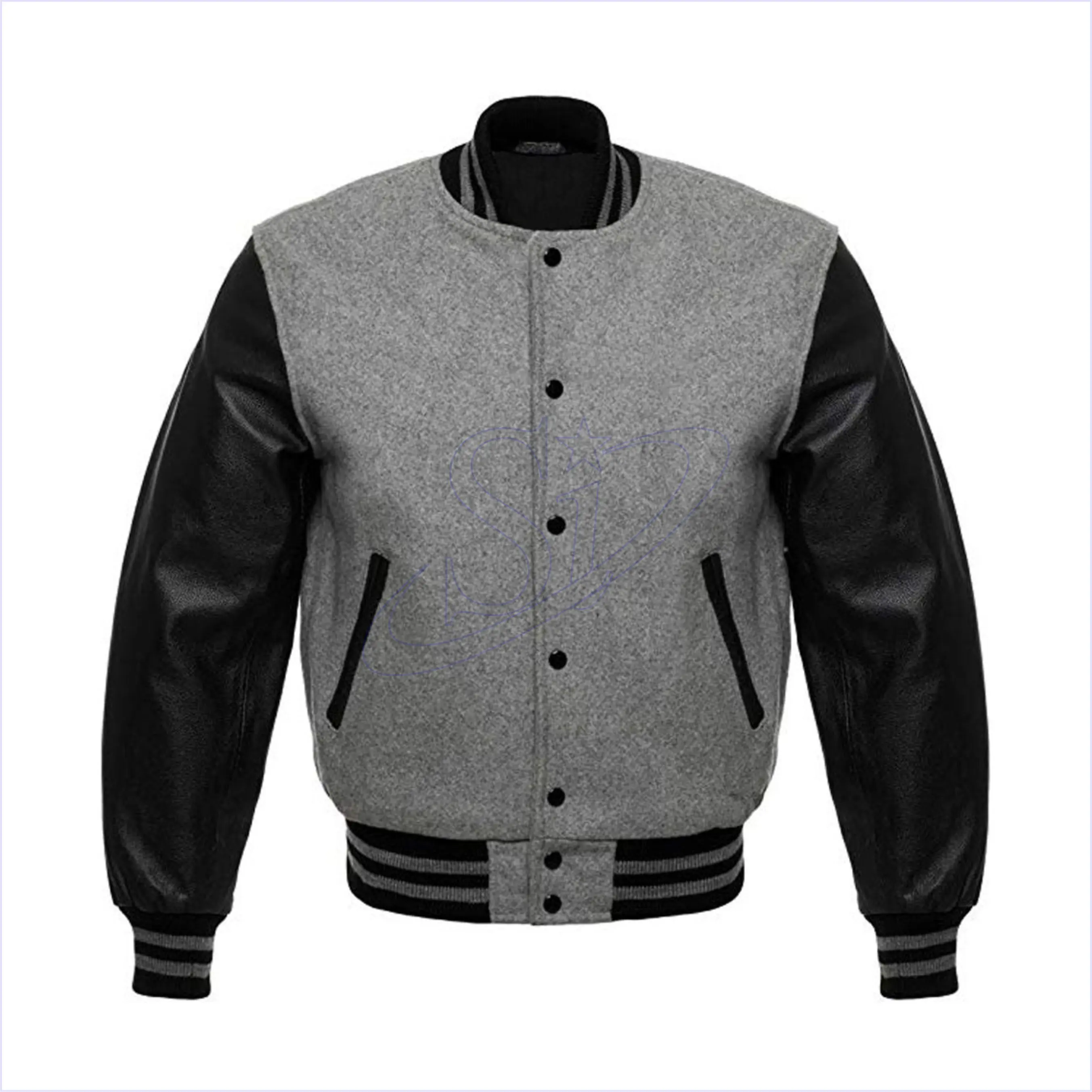 Мужская и женская куртка из натуральной кожи, с рукавами и карманами