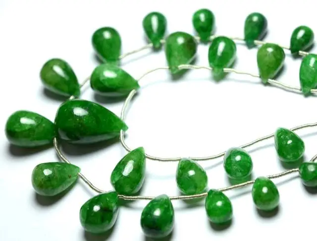  Изумрудные Гладкие бусины Beryl Tear Plan 7x10 мм до 10x15 8 5 дюймов нитка изумруд для изготовления ювелирных изделий