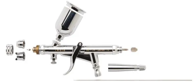 Anest Iwata Hi-Line HP series Gravity Feed Dual Action Trigger paint Airbrush made in Japan