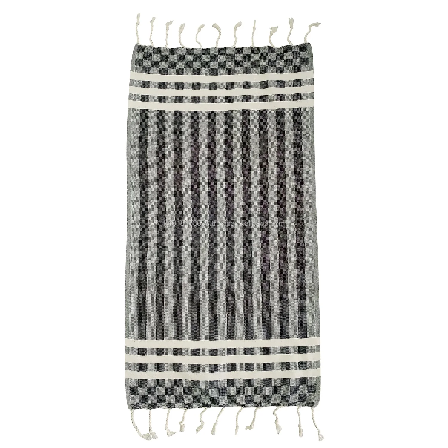 Peshkir Baklava Peshtemal Kitchen Turkish Hand Towel 45x90cm Black Best Seller