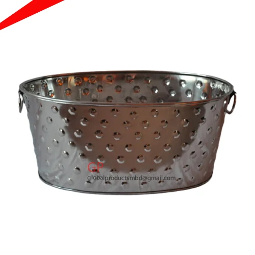 top quality pure copper oval shape ice bucket beverage tub for bar weddings hotels