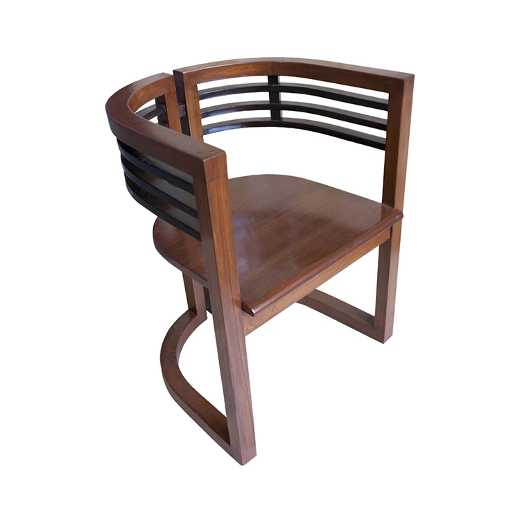Заводская распродажа красивая деревянная рама и поддержка спины изогнутое кресло в стиле