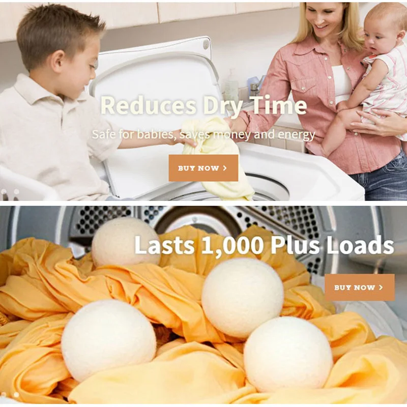 Wholesale Supplier Customized Logo Pure Eco Laundry Organic Felt Set Wool Balls Dryer