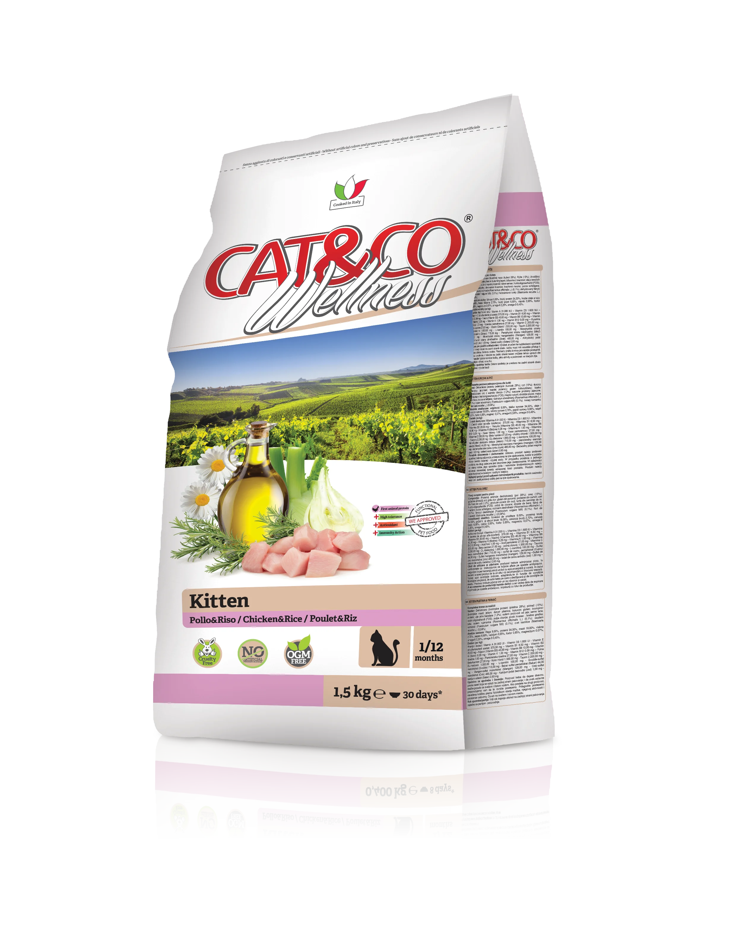 Finest Quality - Low Fat Animal Content Kitten Food in Bags of 1,5 kg or 10 kg