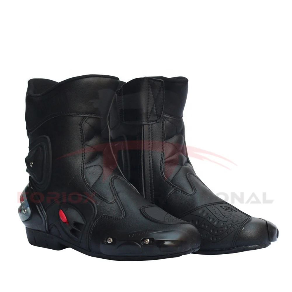 
Leather Outdoor Motorcycle Running Touring Trainers Boots Racing Motorbike Shoes 