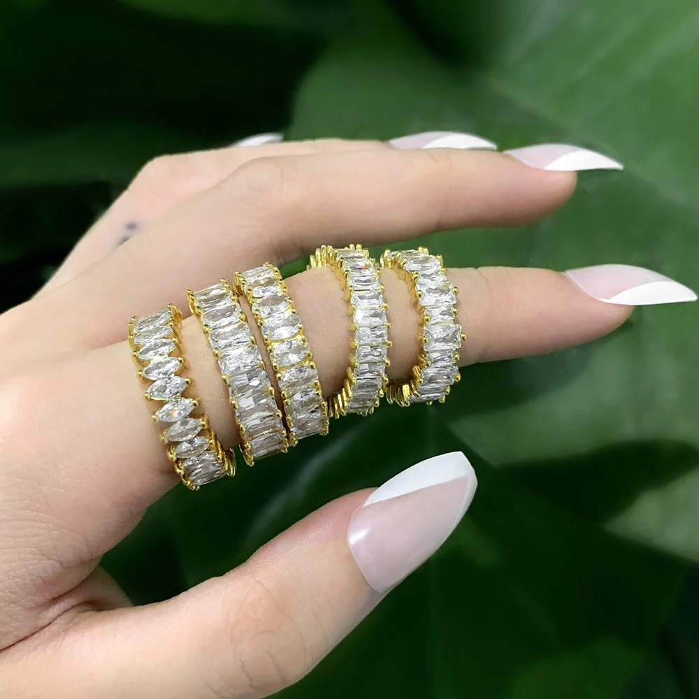 Ювелирные изделия из твердого золота с муассанитом 10 к 14 18 К 24