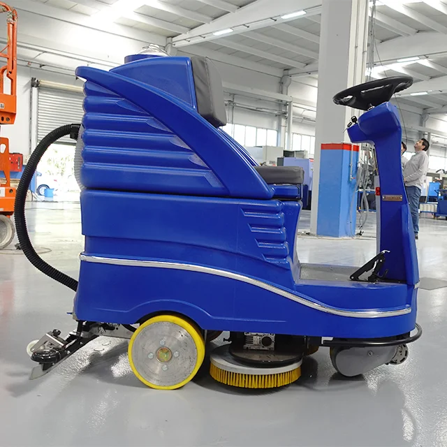 Floor Scrubber, Washer & Dryer Machine - RIDE-ON B9001  ride on hard floor cleaning vehicle