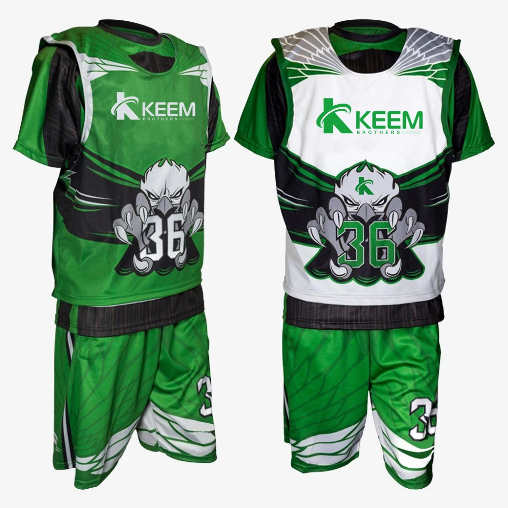Team Wear Top Design Lacrosse Uniform Pakistan Manufacturer New Lacrosse Uniform Sports Teamwear reversible uniform jersey set