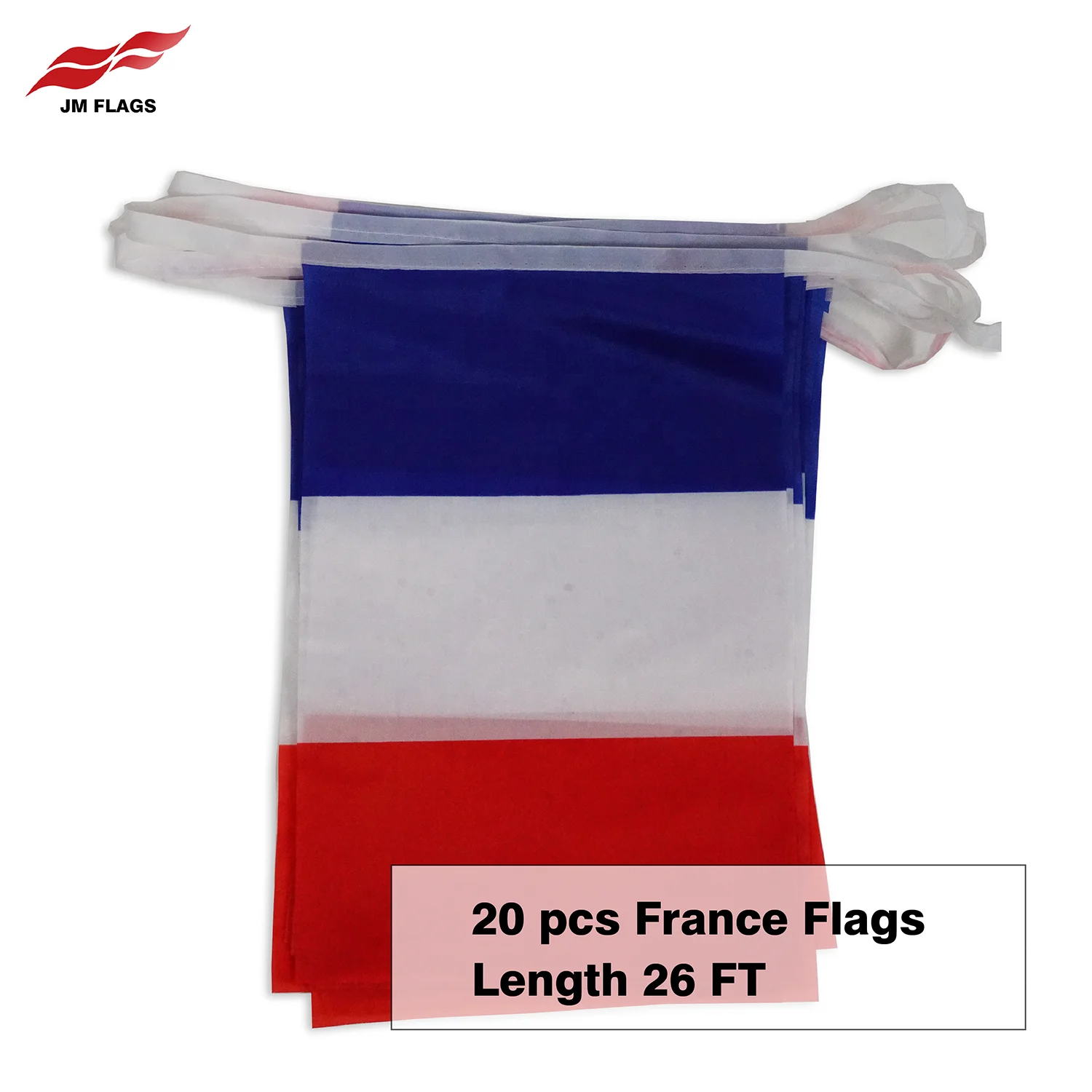 Wholesale France Flags Banner Bar Events Decoration Square Pennant 26 ft France String FLags