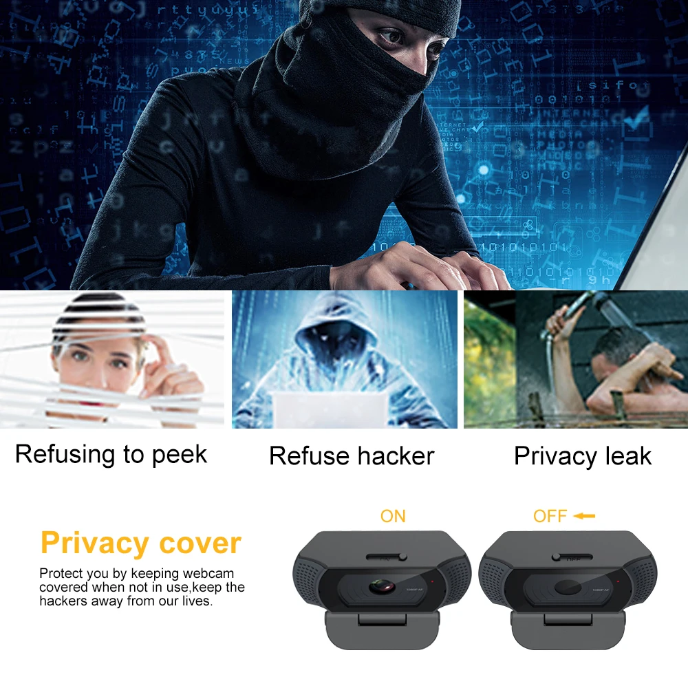 Amazon Hot Webcam 1080 livestream autofocus camara para pc with Built-in Privacy Shutter