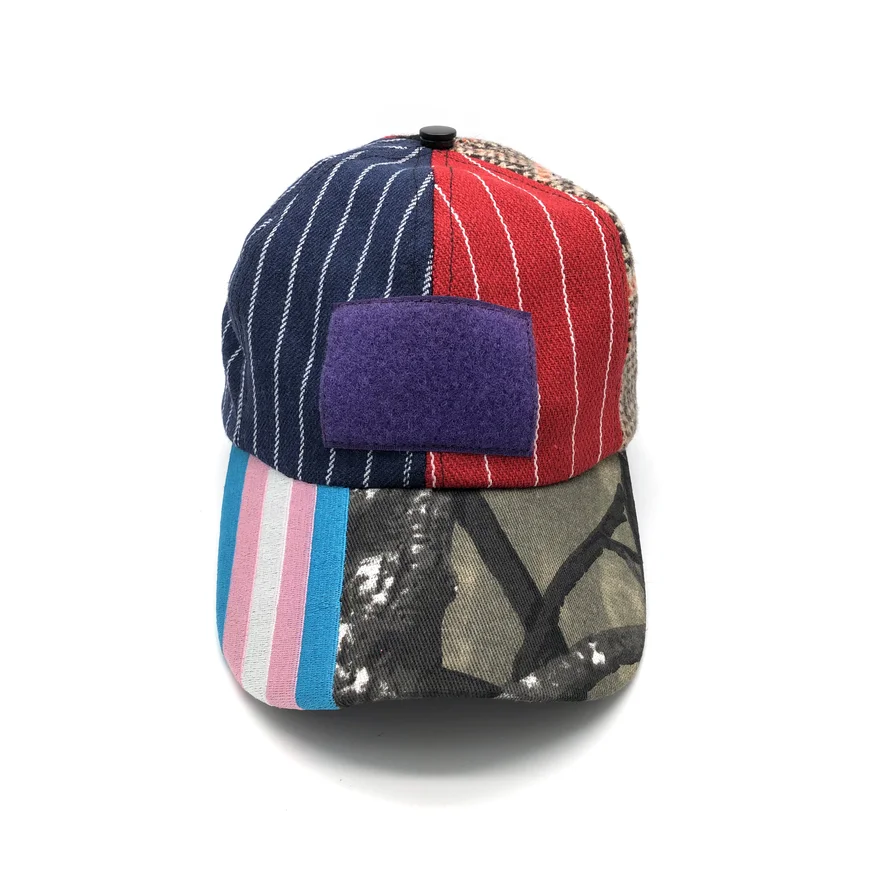 custom colorful mixed material unstructured fleece wool blend baseball cap with loop patch
