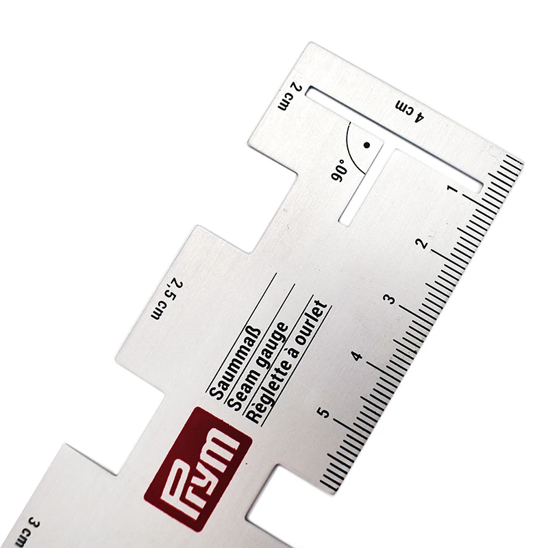 Prym 610736 40*104mm Seam Gauge Sewing Measuring Tool Aluminum Quilting Ruler for Knitting
