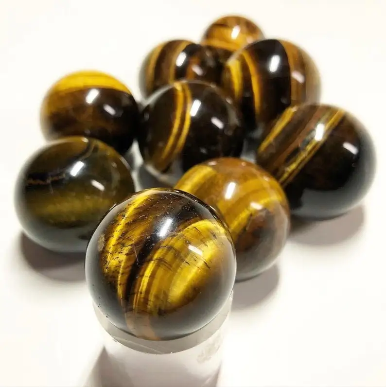 Tiger Eye Ball Tiger Eye Gemstone Sphere Crystal Sphere Quartz Crystal Natural Feng Shui Love Ball & Globe Art & Collectible