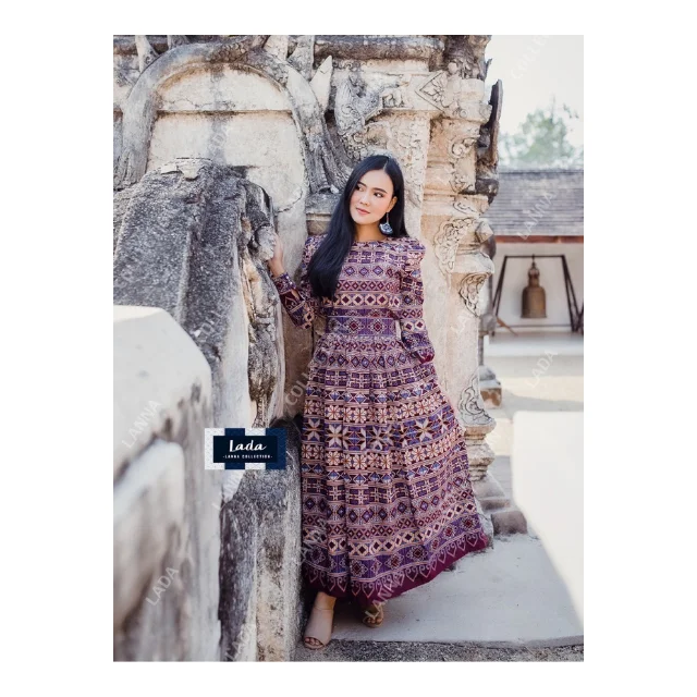 Best Seller Thai Casual Womens Dresses Premium Products Hand Made By Lada Lanna Collection 022 Arkha set