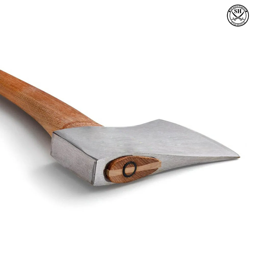 Wholesale Steel Viking Style Axe with leather sheath Camping Axe Outdoor Axe Top Quality Hatches Everyday carry