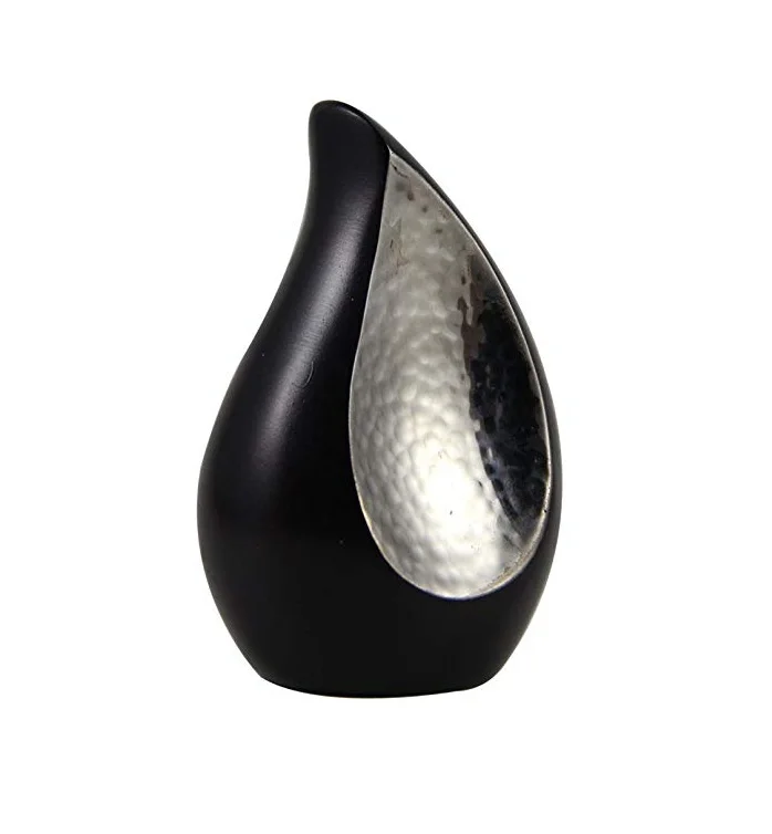Elegant Multi-Color Enamelled Burial Teardrop Cremation Urn in Metal with Unique Design Perfect for Mini Keepsake and Bulk Buy