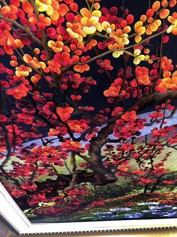 Высококачественная ручная вышивка возвращение пружины с помощью высокой технологии вышивки