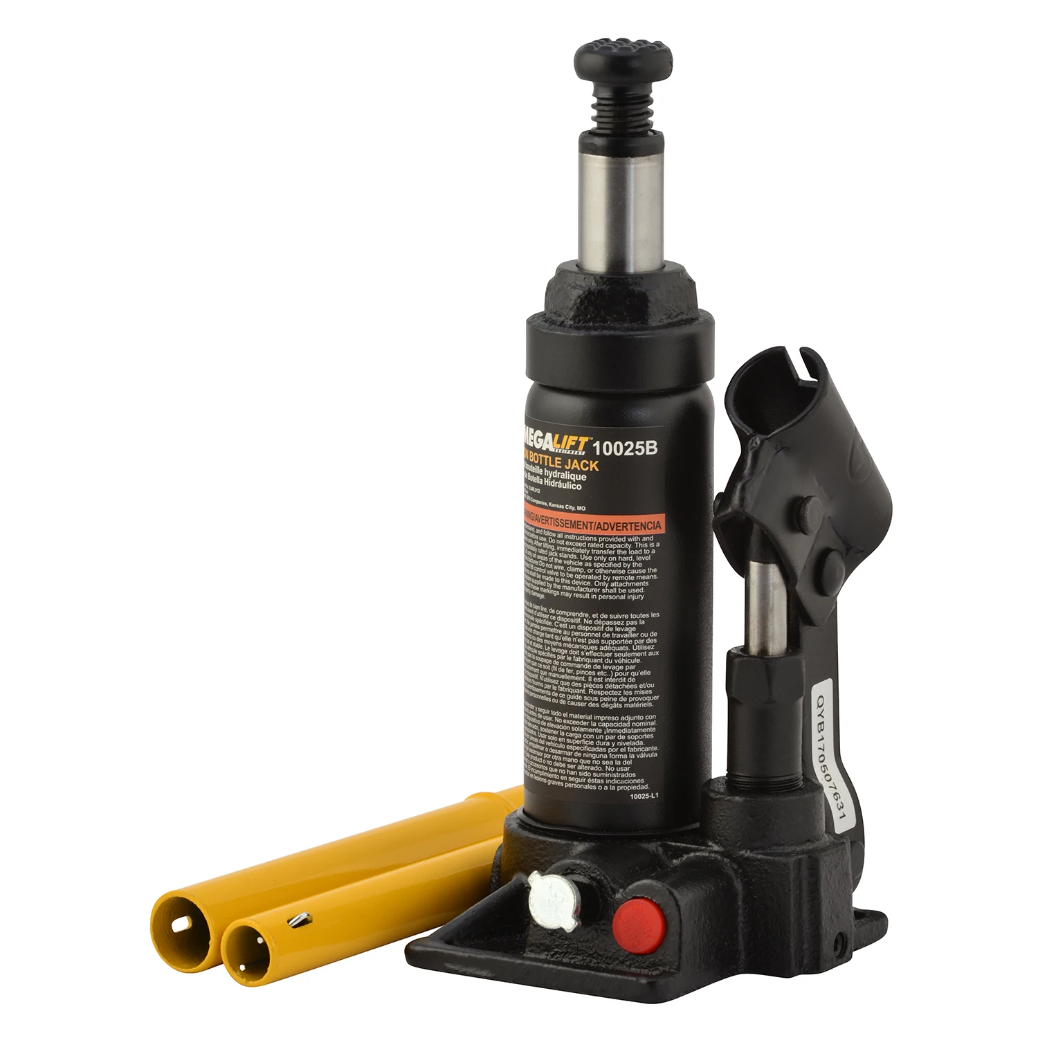 10025B Omega Lift 2 Ton Hydraulic Bottle Jack