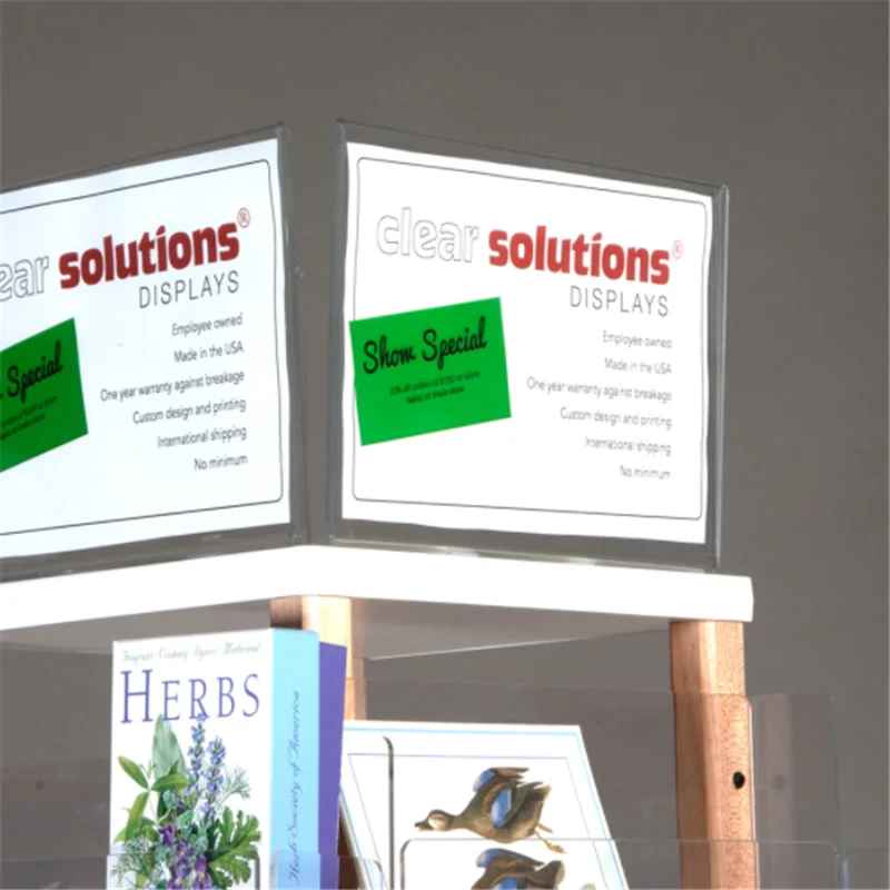 Custom Acrylic Store Retail Display Rack With 24 Pockets for wholesale