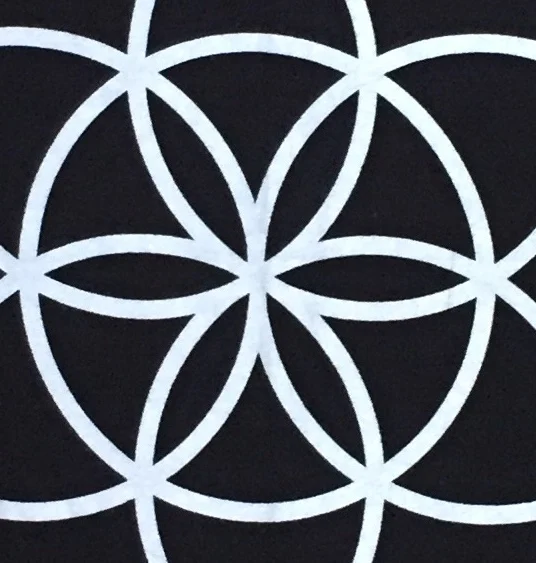 Pentagram Pantacle Cotton Seed Life Table Cover Bohemian Black Gold Spiritual Altar Cloth Indian Printed Spiritual Decor Table