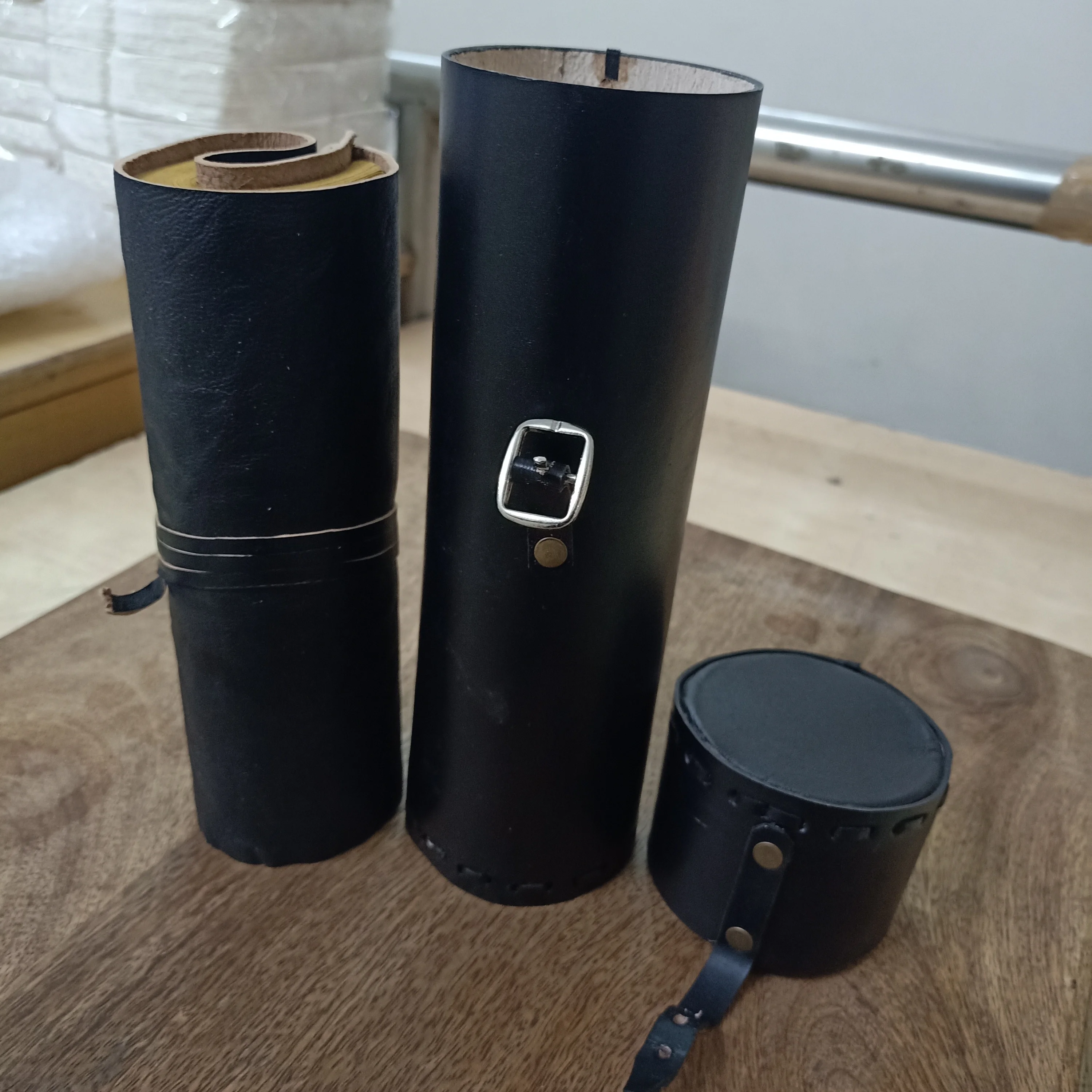 handmade leather scroll journals for writers, travelers, artisans, drawing and painting , journaling