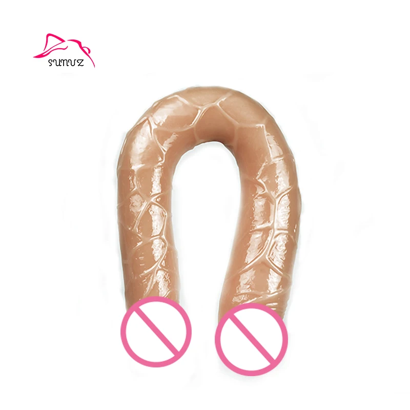 
China Factory Supply Nature Sex Products Big Cock Toys Double Ended Dildo for Girls 
