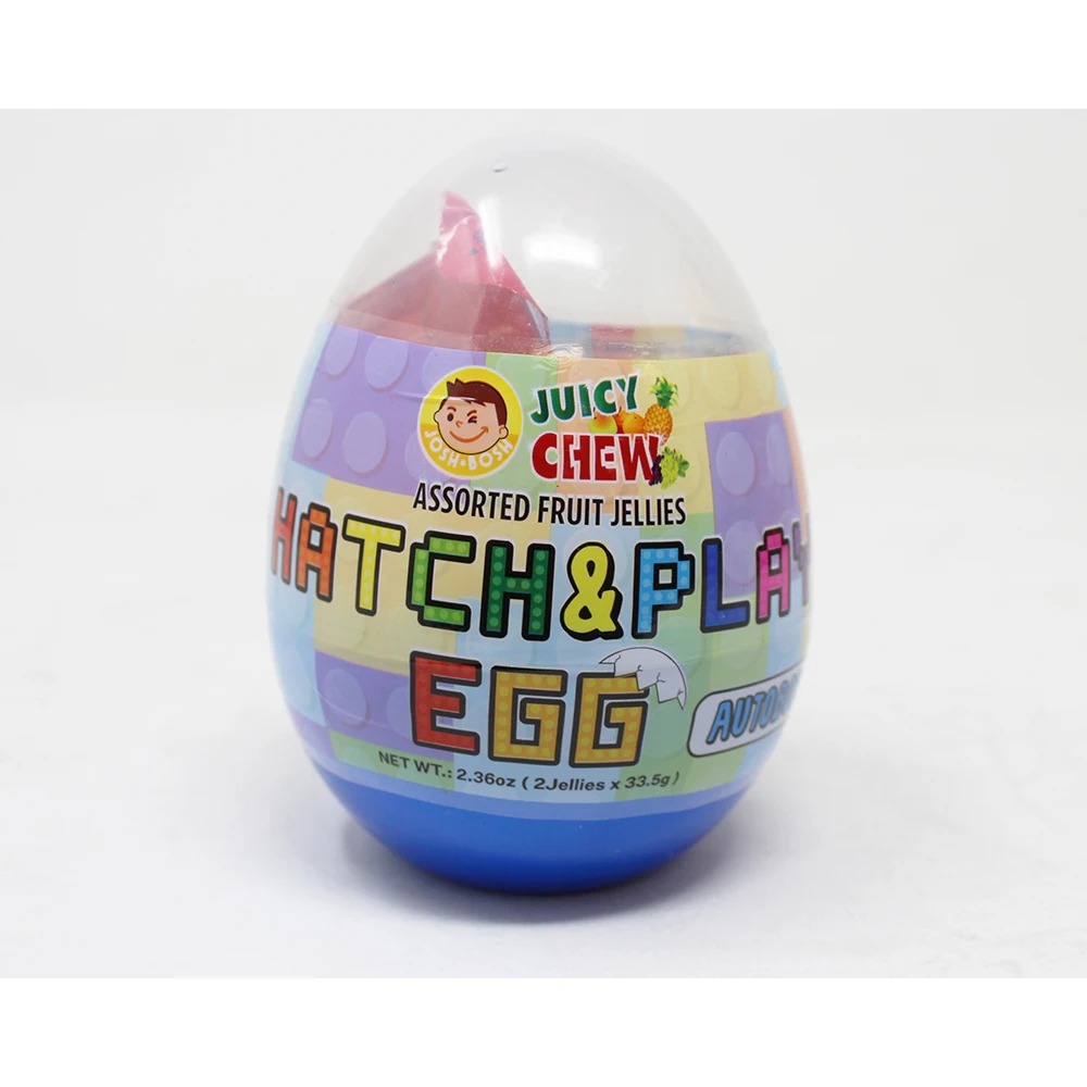 1.18 Ounce  48 Eggs Josh Bosh Hatch & Play Eggs contains Water, Sugar, Fructose and Coconut.