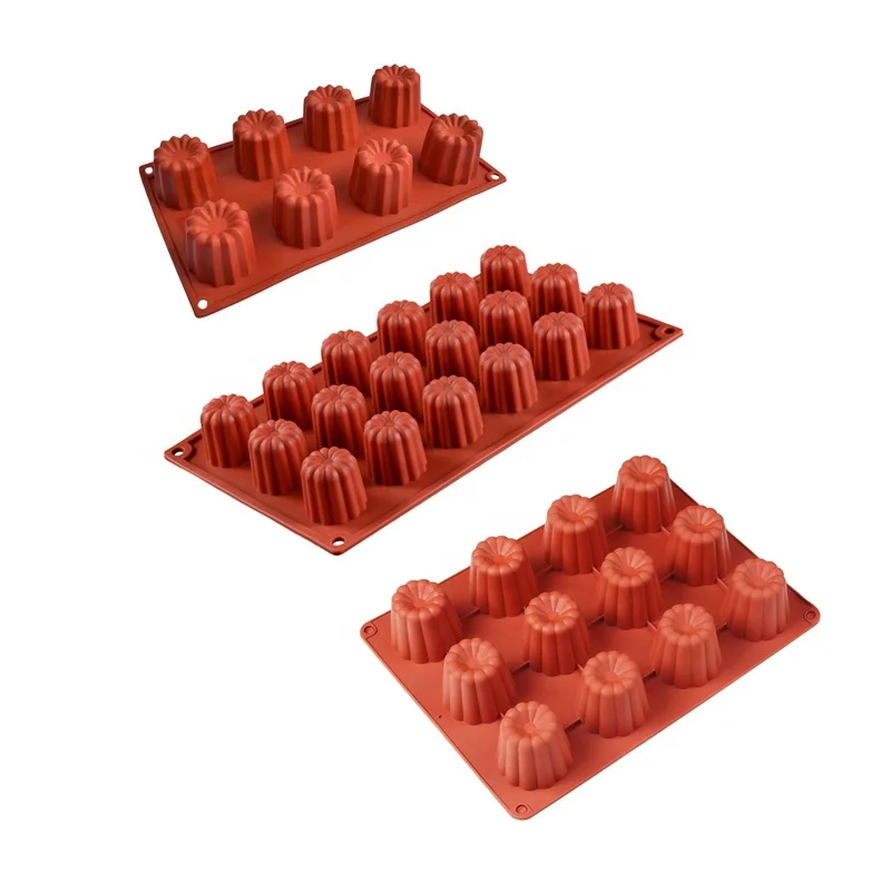 Silicone Canele Bordelais Mould Cake Pan Non Stick Baking Mold Muffin Bakeware French Custard Coffee Cake Traditional