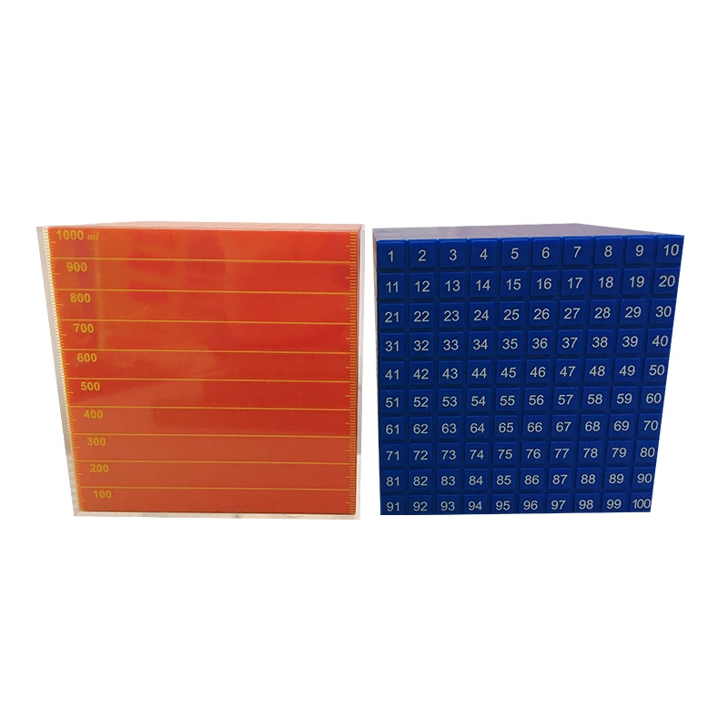 Stackable Base 10 Blocks Concave Pieces