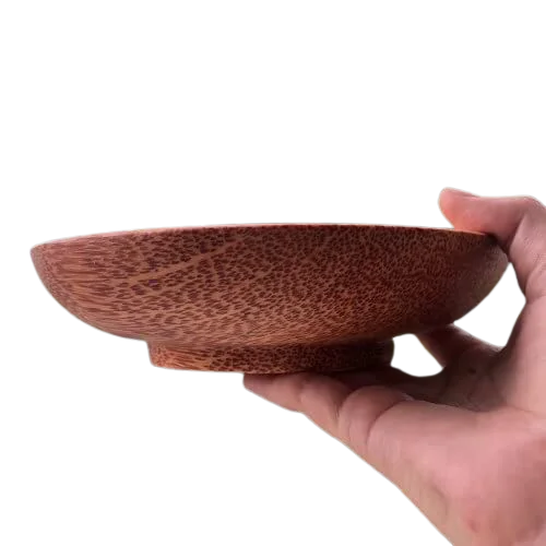 Стабилизированная 100% тарелка из натурального эко-материала кокосового дерева/ложка дерева для ореха свадебной вечеринки